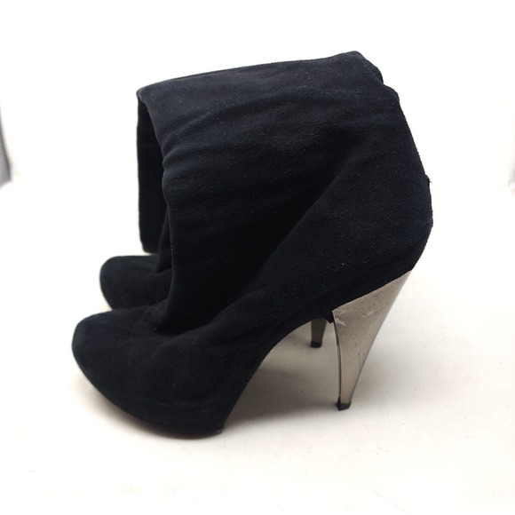 Giuseppe Zanotti Womens Boots OTK Black Suede Leather Thigh High Heel Shoe 40 10 - Picture 9 of 15